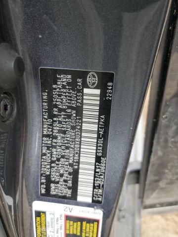 4T1BK3DBXBU374221 - 2011 TOYOTA AVALON BASE 黑色 照片 12