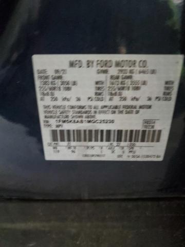 1FM5K8AB1MGC25230 - 2021 FORD EXPLORER POLICE INTERCEPTOR 蓝色 照片 13