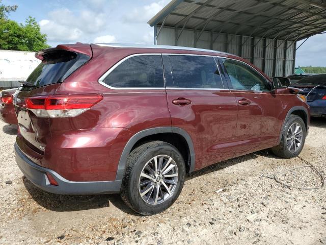 5TDKZRFHXJS270710 - 2018 TOYOTA HIGHLANDER SE BURGUNDY photo 3