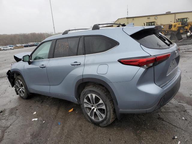 5TDGZRBHXMS080213 - 2021 TOYOTA HIGHLANDER XLE TURQUOISE photo 2