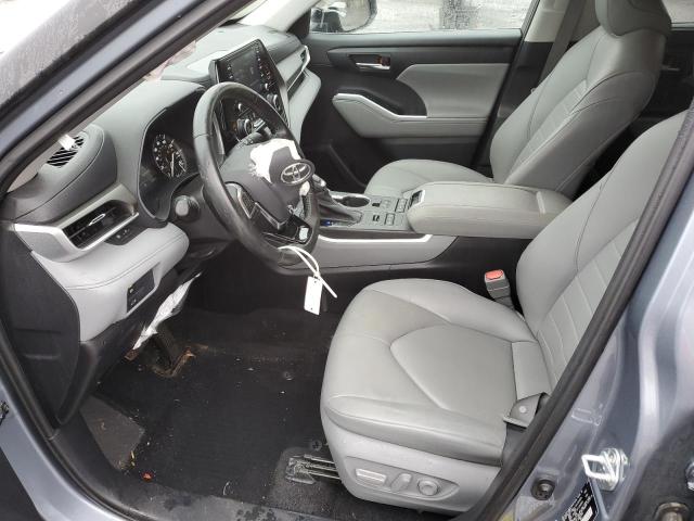 5TDGZRBHXMS080213 - 2021 TOYOTA HIGHLANDER XLE TURQUOISE photo 7