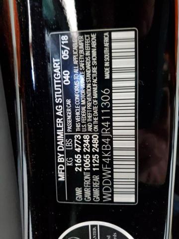 WDDWF4KB4JR411306 - 2018 MERCEDES-BENZ C 300 4MATIC BLACK photo 12