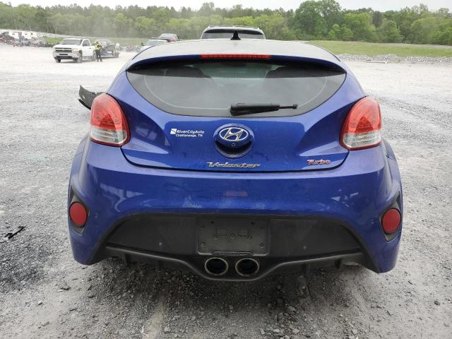 KMHTC6AEXEU195179 - 2014 HYUNDAI VELOSTER TURBO BLUE photo 6