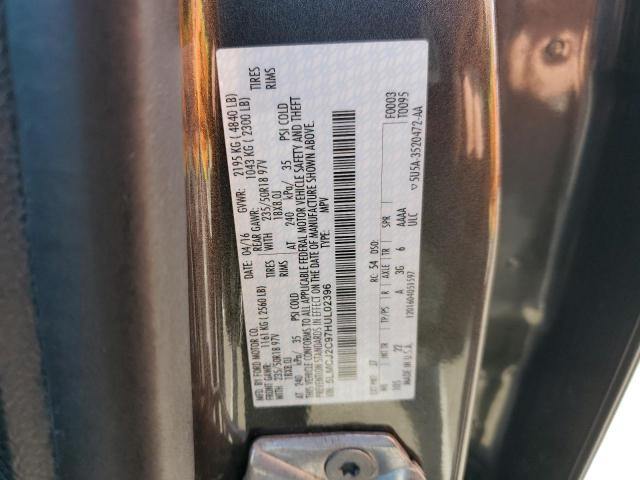 5LMCJ2C97HUL02396 - 2017 LINCOLN MKC SELECT Մոխրագույն լուսանկար 13