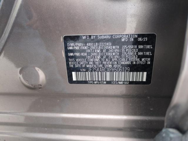 JF2SKARCXPH506129 - 2023 SUBARU FORESTER TOURING BROWN photo 13