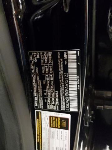 4JGDA5HB0FA613123 - 2015 MERCEDES-BENZ ML 350 4MATIC BLACK photo 12