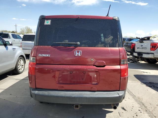 5J6YH28767L006199 - 2007 HONDA ELEMENT EX MAROON photo 6