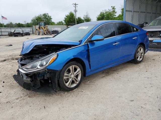 5NPE34AF4JH710790 - 2018 HYUNDAI SONATA SPORT BLUE photo 1