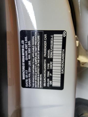 SJKCH5CR2JA050114 - 2018 INFINITI QX30 BASE Weiß Foto 12