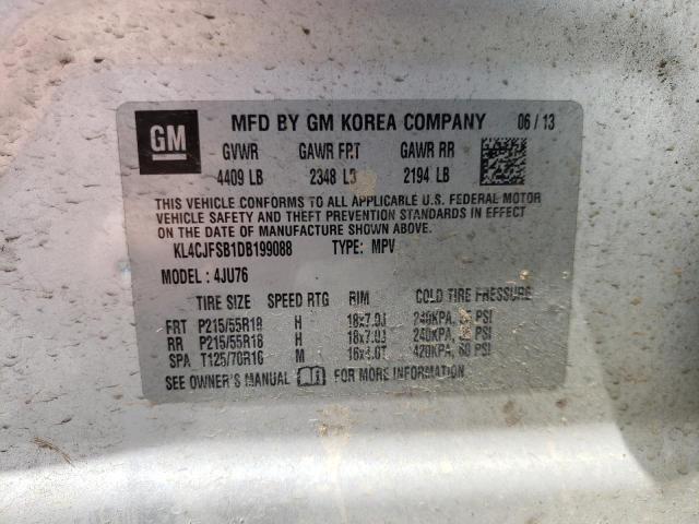 KL4CJFSB1DB199088 - 2013 BUICK ENCORE CONVENIENCE Gümüş foto 13