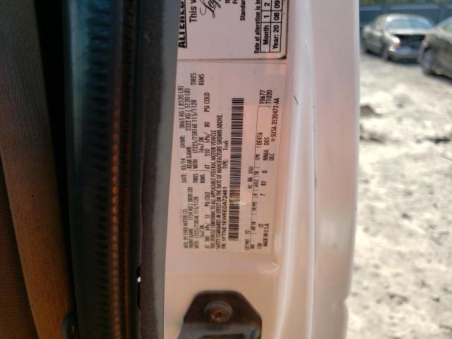 1FTNE1EW6EDA72461 - 2014 FORD E E150 VAN WHITE photo 13