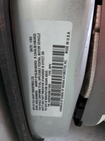 4S4BT62C336111603 - 2003 SUBARU BAJA SPORT SILVER photo 12