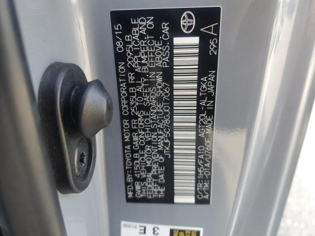 JTKJF5C78GJ017067 - 2016 TOYOTA SCION TC 灰色 照片 12