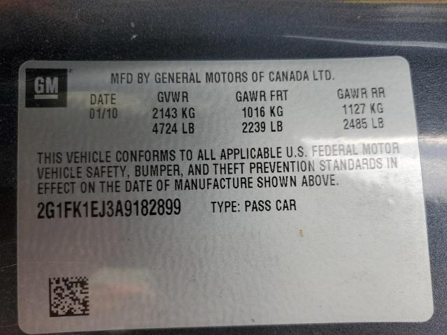 2G1FK1EJ3A9182899 - 2010 CHEVROLET CAMARO SS GRAY photo 12