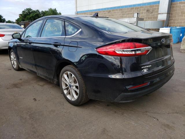 3FA6P0LU4KR101409 - 2019 FORD FUSION SE BLACK photo 3