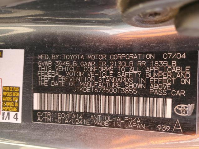 JTKDE167350013855 - 2005 TOYOTA SCION TC 黑色 照片 12