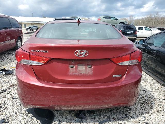 5NPDH4AE7DH199665 - 2013 HYUNDAI ELANTRA GLS RED photo 6