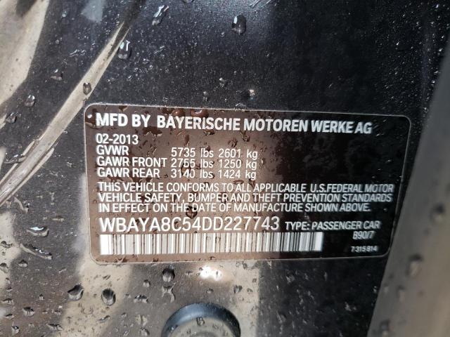 WBAYA8C54DD227743 - 2013 BMW 750 I CHARCOAL photo 12