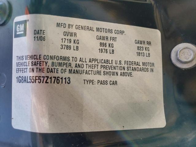 1G8AL55F57Z176113 - 2007 SATURN ION LEVEL 3 SILVER photo 12