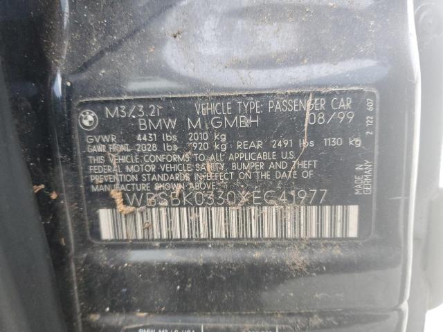 WBSBK0330XEC41977 - 1999 BMW M3 AUTOMATIC 黑色 照片 12