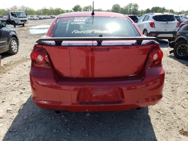 1C3CDZCG9DN508933 - 2013 DODGE AVENGER SXT RED photo 6