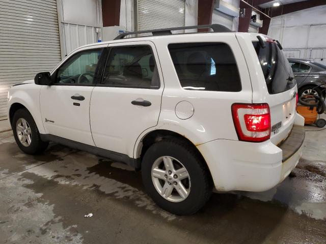 1FMCU5K38BKB67716 - 2011 FORD ESCAPE HYBRID WHITE photo 2