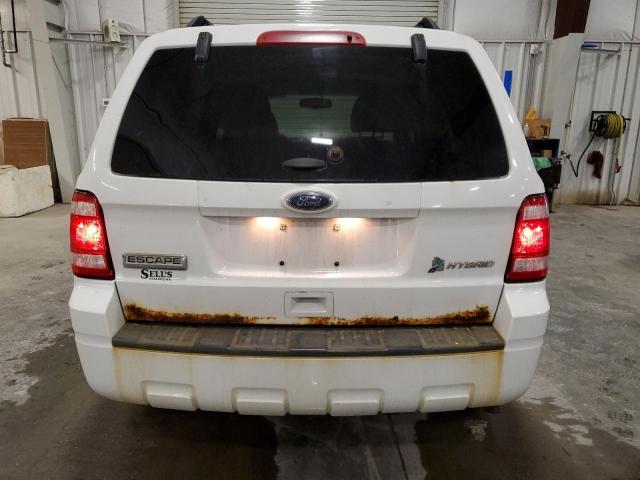1FMCU5K38BKB67716 - 2011 FORD ESCAPE HYBRID WHITE photo 6