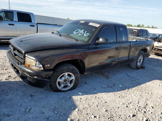 1B7GL22X7WS501184 - 1998 DODGE DAKOTA BLACK photo 1