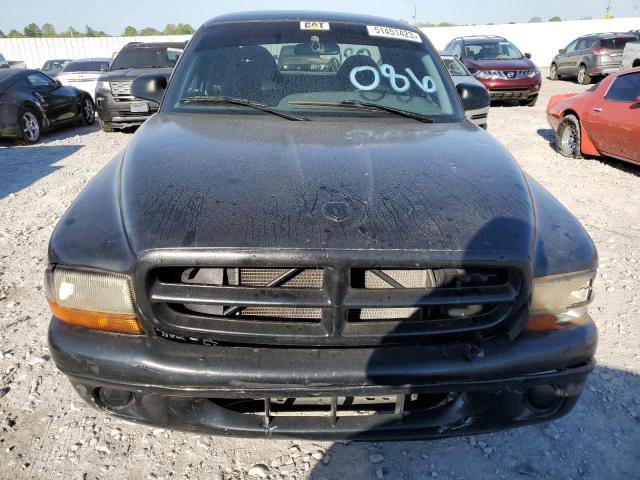 1B7GL22X7WS501184 - 1998 DODGE DAKOTA BLACK photo 5