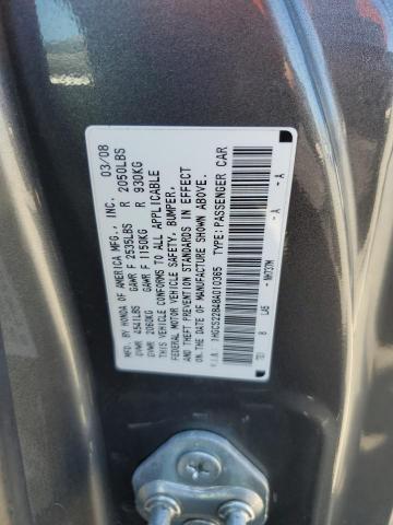 1HGCS22848A010365 - 2008 HONDA ACCORD EXL GRAY photo 12