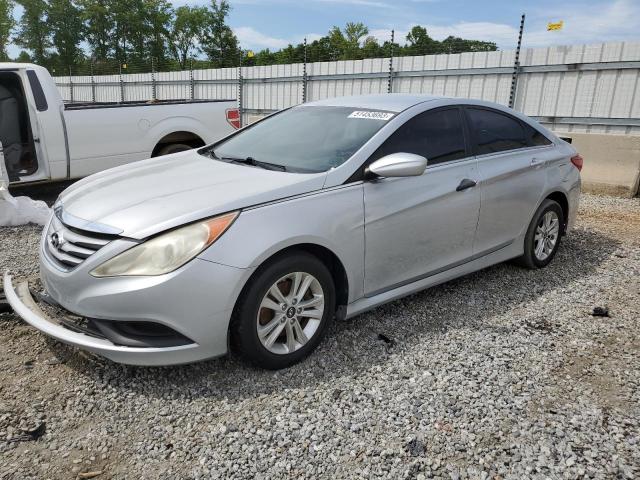 5NPEB4AC6EH932990 - 2014 HYUNDAI SONATA GLS SILVER photo 1