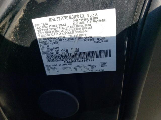 1LNHM86S42Y647726 - 2002 LINCOLN LS 黑色 照片 12