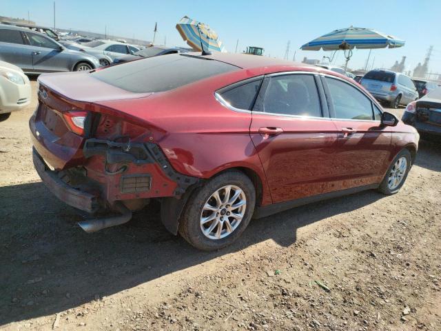 3FA6P0G77FR105643 - 2015 FORD FUSION S RED photo 3