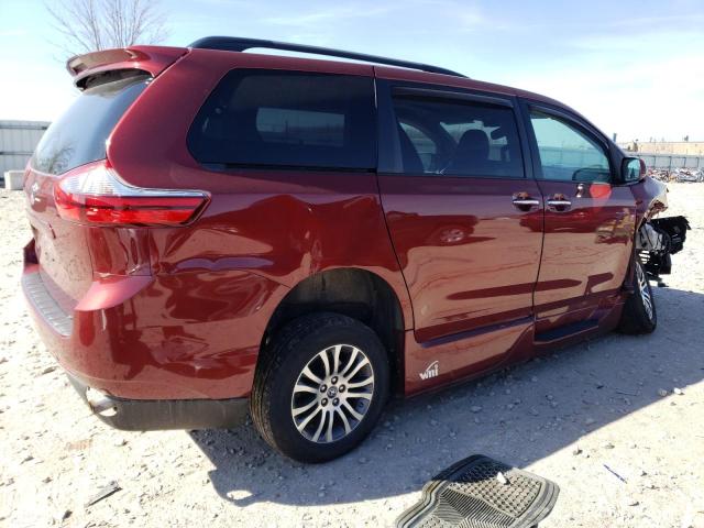 5TDYZ3DC0LS026940 - 2020 TOYOTA SIENNA XLE MAROON photo 3