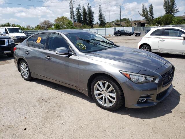 JN1EV7AP8GM304582 - 2016 INFINITI Q50 PREMIUM GRAY photo 4