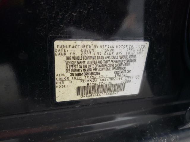 3N1AB61E69L650269 - 2009 NISSAN SENTRA 2.0 BLACK photo 12