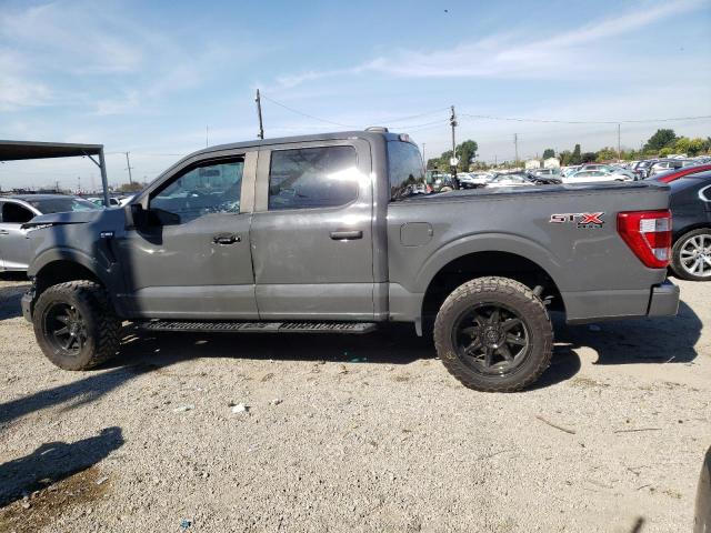 1FTEW1EP0MFA27766 - 2021 FORD F150 SUPERCREW GRAY photo 2