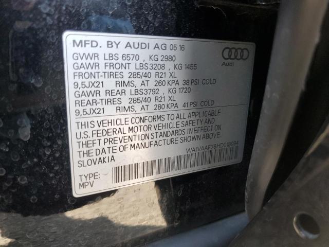 WA1VAAF78HD018094 - 2017 AUDI Q7 PRESTIGE 黑色 照片 13