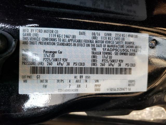 1FADP5CU5GL116270 - 2016 FORD C-MAX PREMIUM SEL BLACK photo 13