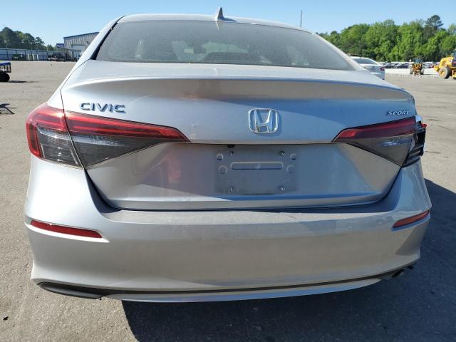 2HGFE2F50NH523842 - 2022 HONDA CIVIC SPORT SILVER photo 6