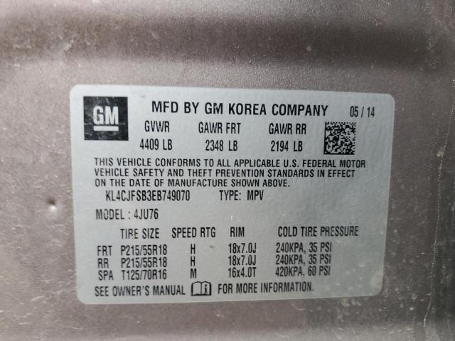 KL4CJFSB3EB749070 - 2014 BUICK ENCORE CONVENIENCE Qəhvəyi foto 13