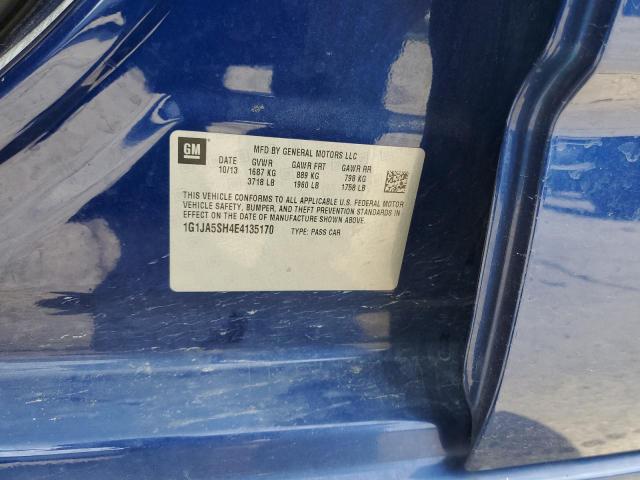 1G1JA5SH4E4135170 - 2014 CHEVROLET SONIC LS BLUE photo 12