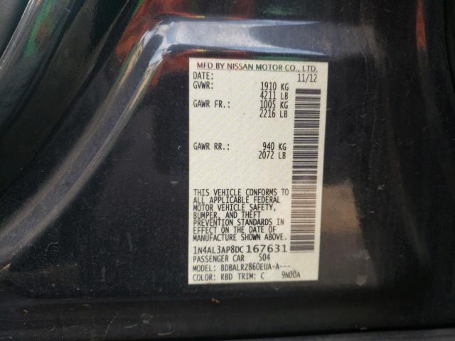 1N4AL3AP8DC167631 - 2013 NISSAN ALTIMA 2.5 CHARCOAL photo 12