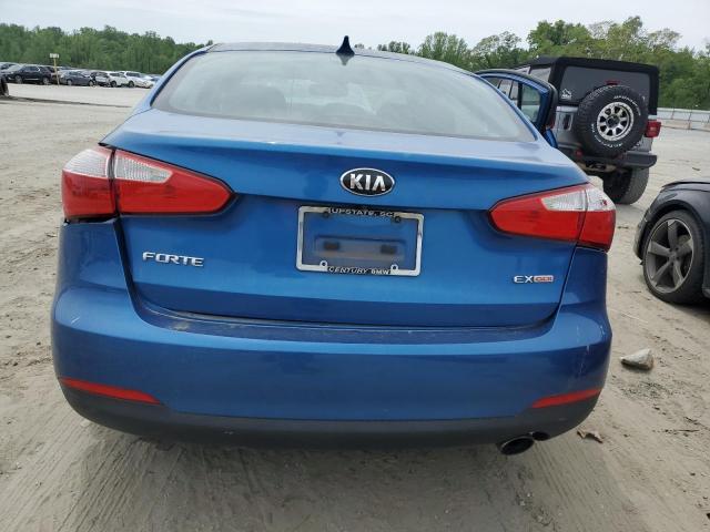 KNAFZ4A88F5361643 - 2015 KIA FORTE EX BLUE photo 6