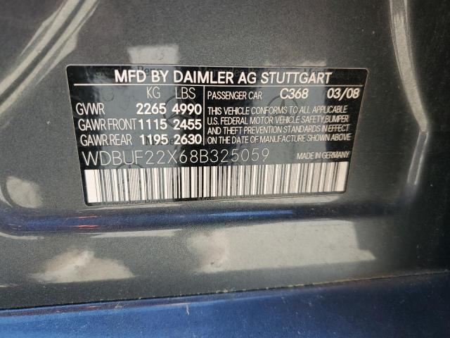 WDBUF22X68B325059 - 2008 MERCEDES-BENZ E 320 CDI GRAY photo 13