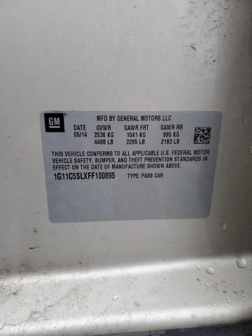 1G11C5SLXFF100895 - 2015 CHEVROLET MALIBU 1LT TAN photo 12