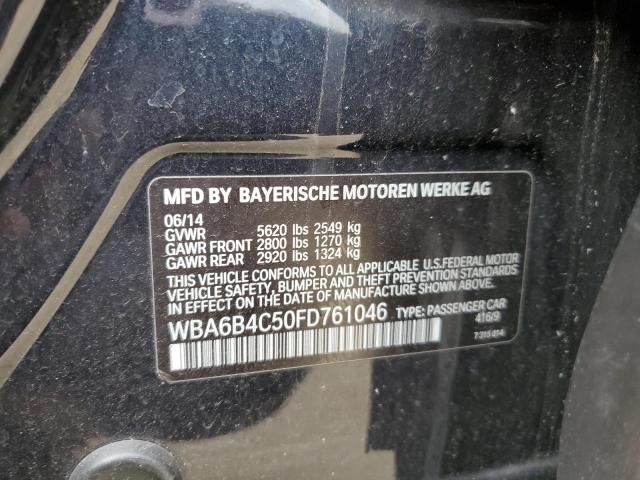 WBA6B4C50FD761046 - 2015 BMW 650 XI GRAN COUPE GREEN photo 13