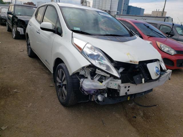 1N4AZ0CP0EC337024 - 2014 NISSAN LEAF S WHITE photo 1