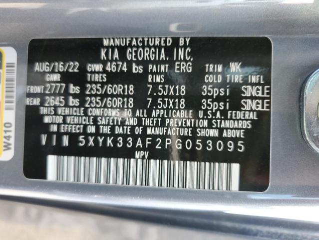 5XYK33AF2PG053095 - 2023 KIA SPORTAGE EX GRAY photo 14