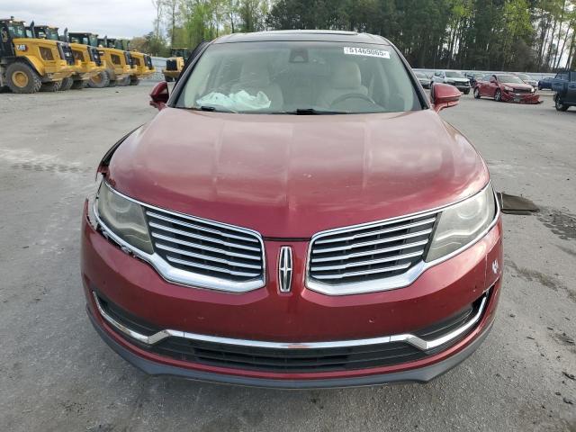 2LMPJ6LR2GBL51543 - 2016 LINCOLN MKX RESERVE BURGUNDY photo 5